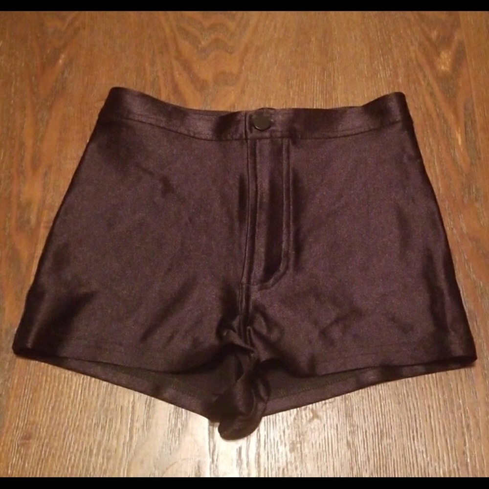 American apparel black disco shorts